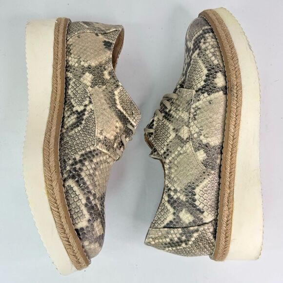 Steve Madden Monterey Oxford Snake Print Women's Sz 8M; fits like 7.5/8Narrow - Picture 4 of 9